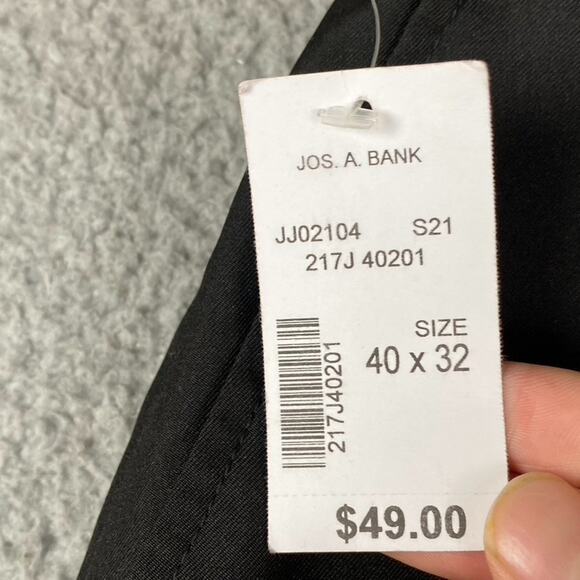 Jos A Bank Traveler Performance Tailored Fit Trouser Pants Men's 40x32 Black New - Picture 4 of 11